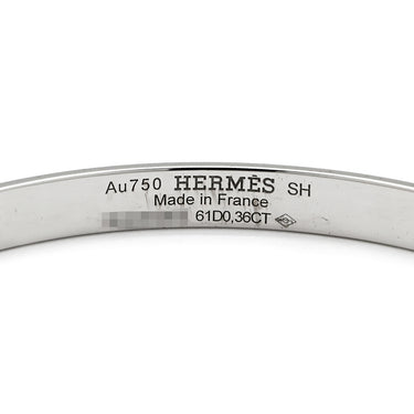 エルメス HERMES ケリーPM バングル H110015B 00SH ホワイトゴールド K18WG ダイヤモンド SH ブレスレット Au750 18K 18金 ダイヤ 61P 61石 パヴェ