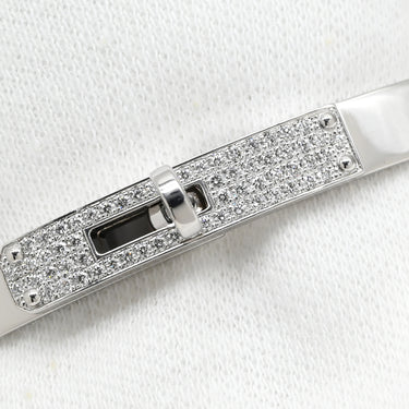 エルメス HERMES ケリーPM バングル H110015B 00SH ホワイトゴールド K18WG ダイヤモンド SH ブレスレット Au750 18K 18金 ダイヤ 61P 61石 パヴェ