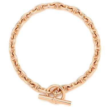 エルメス HERMES シェーヌダンクル TPM ローズゴールド K18PG ブレスレット ピンクゴールド 28コマ 18K 750 PG