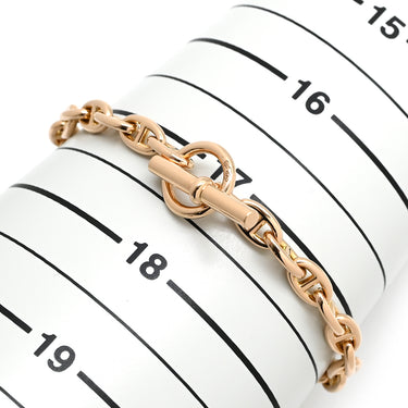 エルメス HERMES シェーヌダンクル TPM ローズゴールド K18PG ブレスレット ピンクゴールド 28コマ 18K 750 PG