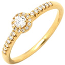 ヴァンドーム VENDOME ダイヤリング イエローゴールド K18YG ダイヤモンド リング 指輪 750 750YG 1P 1粒 メレダイヤ 0.20ct 11号