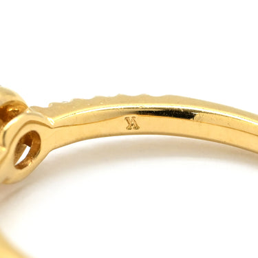 ヴァンドーム VENDOME ダイヤリング イエローゴールド K18YG ダイヤモンド リング 指輪 750 750YG 1P 1粒 メレダイヤ 0.20ct 11号
