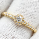 ヴァンドーム VENDOME ダイヤリング イエローゴールド K18YG ダイヤモンド リング 指輪 750 750YG 1P 1粒 メレダイヤ 0.20ct 11号