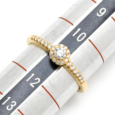 ヴァンドーム VENDOME ダイヤリング イエローゴールド K18YG ダイヤモンド リング 指輪 750 750YG 1P 1粒 メレダイヤ 0.20ct 11号