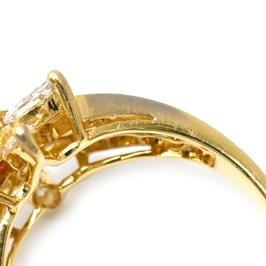 mouawad モワード ルビー ダイヤモンド イエローゴールドXホワイトゴールド K18YG ルビー ダイヤモンド リング 指輪 750AU 18K YG デザインリング 11号