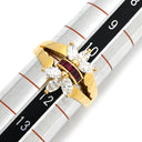 mouawad モワード ルビー ダイヤモンド イエローゴールドXホワイトゴールド K18YG ルビー ダイヤモンド リング 指輪 750AU 18K YG デザインリング 11号