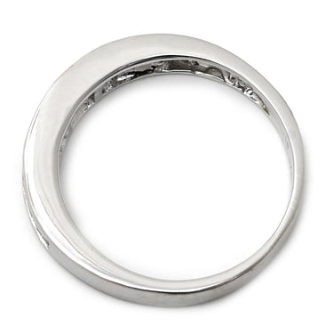 ノンブランド NON BRAND サファイア 0.66ct マルチカラー×ホワイトゴールド K18WG サファイア リング 指輪 ピンク 青 黄 Au750 18K WG 一文字 プリンセスカット 11号