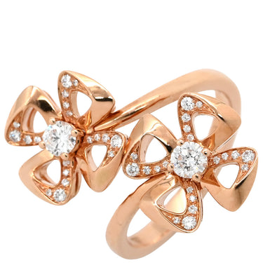 ブルガリ BVLGARI フィオレヴァー 357144 ピンクゴールド K18PG ダイヤモンド #49(JP9) リング 指輪 750 18K フラワーモチーフ ダイヤ 8.5号