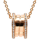 ブルガリ BVLGARI ビーゼロワン ダイヤ 358346 ピンクゴールド K18PG ダイヤモンド ネックレス B-zero1 ペンダント 18K 750PG