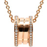 ブルガリ BVLGARI ビーゼロワン ダイヤ 358346 ピンクゴールド K18PG ダイヤモンド ネックレス B-zero1 ペンダント 18K 750PG