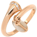 ブルガリ BVLGARI ディーヴァ ドリーム 350841 ピンクゴールド K18PG ダイヤモンド マザーオブパール リング 指輪 750 18金 ダイヤモンド シェル 14.5号