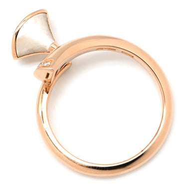 ブルガリ BVLGARI ディーヴァ ドリーム 350841 ピンクゴールド K18PG ダイヤモンド マザーオブパール リング 指輪 750 18金 ダイヤモンド シェル 14.5号