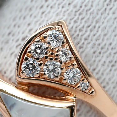 ブルガリ BVLGARI ディーヴァ ドリーム 353810 ピンクゴールド K18PG ダイヤモンド マザーオブパール #55(JP15) リング 指輪 750 18金 ダイヤモンド 14号
