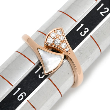 ブルガリ BVLGARI ディーヴァ ドリーム 353810 ピンクゴールド K18PG ダイヤモンド マザーオブパール #55(JP15) リング 指輪 750 18金 ダイヤモンド 14号