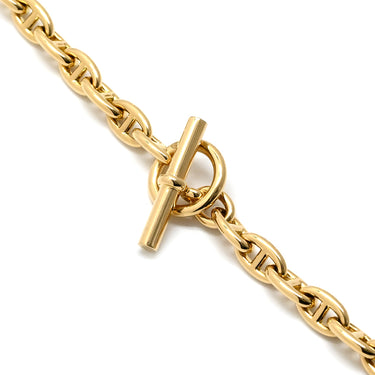 エルメス HERMES シェーヌダンクル TPM イエローゴールド K18YG ネックレス 62コマ 18K 750 YG
