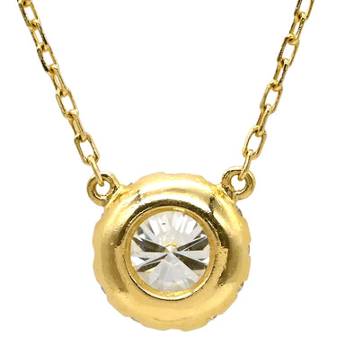 アーカー AHKAH ダイヤネックレス イエローゴールド K18YG ダイヤモンド ネックレス AHKAH Au750 18K 18金 ダイヤ 1粒 1P ヘイローペンダント