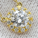 アーカー AHKAH ダイヤネックレス イエローゴールド K18YG ダイヤモンド ネックレス AHKAH Au750 18K 18金 ダイヤ 1粒 1P ヘイローペンダント