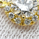 アーカー AHKAH ダイヤネックレス イエローゴールド K18YG ダイヤモンド ネックレス AHKAH Au750 18K 18金 ダイヤ 1粒 1P ヘイローペンダント