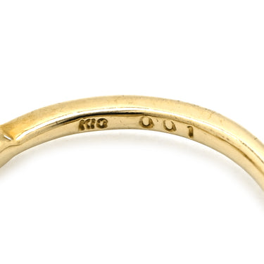 アガット agete イエローゴールド K10YG ダイヤモンド リング 指輪 10K 10金 1P 1石 1粒 ダイヤ LOVE スカル ドクロ スケルトン ピンキーリング 3.5号