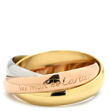 カルティエ Cartier トリニティ ホワイトゴールド×イエローゴールド×ピンクゴールド K18WG K18YG K18PG #53 リング 指輪 750 18K 18金 3重 3連 3カラー 13号