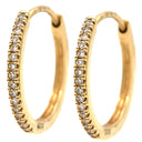 ミキモト MIKIMOTO ダイヤフープピアス イエローゴールド K14YG ダイヤモンド ピアス MIKIMOTO K14 YG ハーフエタニティ