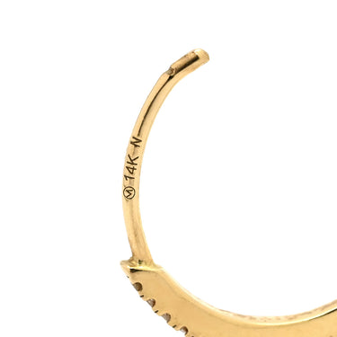 ミキモト MIKIMOTO ダイヤフープピアス イエローゴールド K14YG ダイヤモンド ピアス MIKIMOTO K14 YG ハーフエタニティ