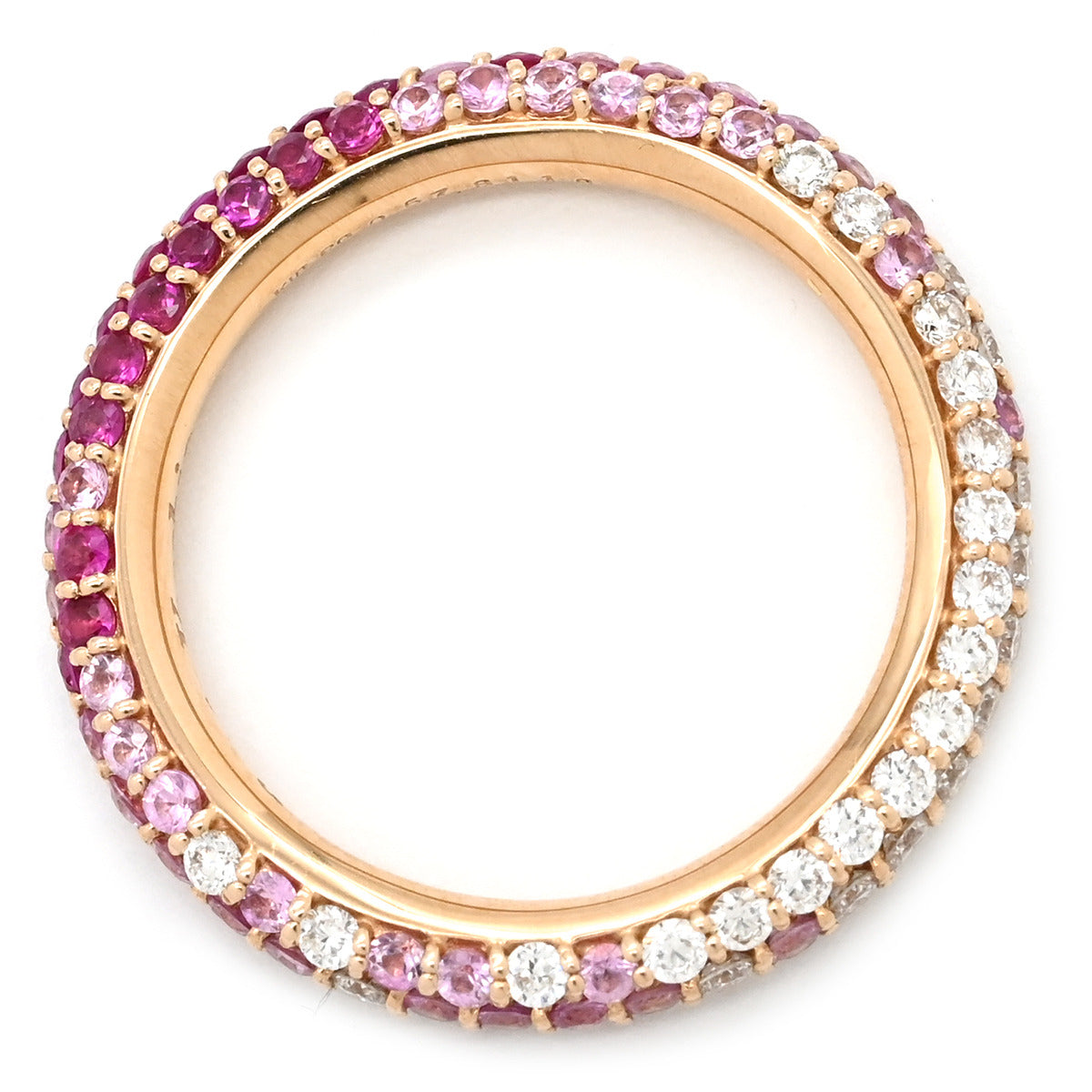 【Ponte Vecchio】K18 PG エテルノ リング⟡.· ポンテヴェキオ Ponte Vecchio エテルノ フルエタニティ ピンク