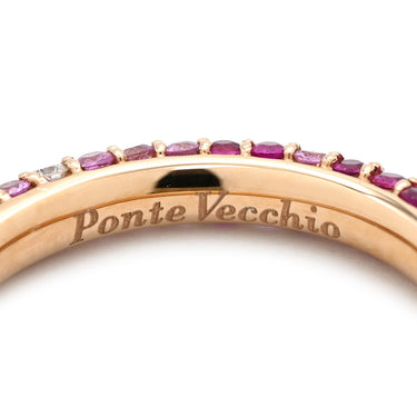 ポンテヴェキオ Ponte Vecchio エテルノ フルエタニティ ピンクゴールド×ピンク K18PG サファイア ダイヤモンド リング 指輪 K18 PG メレ ダイヤ サファイア グラデーション 11号