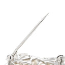 ミキモト MIKIMOTO パール ダイヤ ホワイトゴールド K18WG パール ダイヤモンド ブローチ Au750 18K 18金 サークル リーフ 葉 リース型 あこや アコヤ 真珠 パヴェ