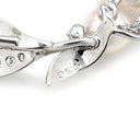 ミキモト MIKIMOTO パール ダイヤ ホワイトゴールド K18WG パール ダイヤモンド ブローチ Au750 18K 18金 サークル リーフ 葉 リース型 あこや アコヤ 真珠 パヴェ