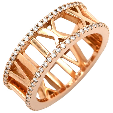 ティファニー Tiffany & Co アトラス オープン ダイヤ ローズゴールド K18PG リング 指輪 ピンクゴールド T&Co. 10号