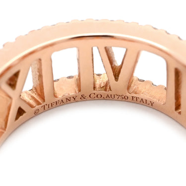 ティファニー Tiffany & Co アトラス オープン ダイヤ ローズゴールド K18PG リング 指輪 ピンクゴールド T&Co. 10号