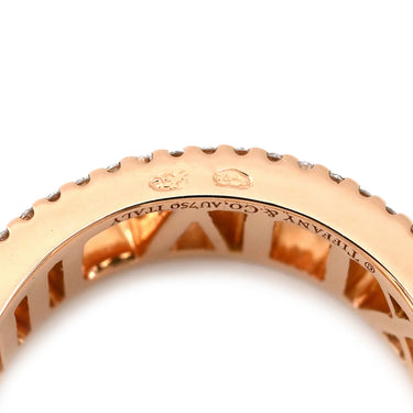 ティファニー Tiffany & Co アトラス オープン ダイヤ ローズゴールド K18PG リング 指輪 ピンクゴールド T&Co. 10号