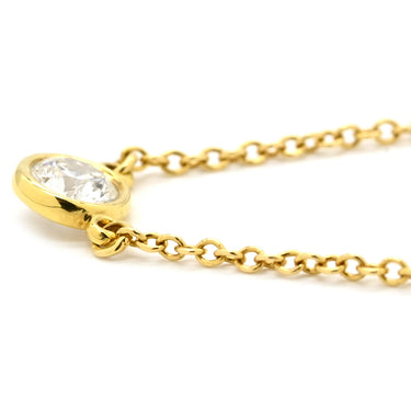 ティファニー Tiffany & Co バイザヤード シングルダイヤモンド ペンダント イエローゴールド K18YG ダイヤモンド ネックレス Au750 T&Co. 1石 1P エルサペレッティ