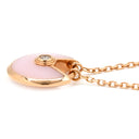 カルティエ Cartier アミュレット ドゥ カルティエ B7224519 ピンク×ピンクゴールド K18PG ダイヤモンド ピンクオパール ネックレス 1Pダイヤ ピンクオパール