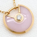 カルティエ Cartier アミュレット ドゥ カルティエ B7224519 ピンク×ピンクゴールド K18PG ダイヤモンド ピンクオパール ネックレス 1Pダイヤ ピンクオパール