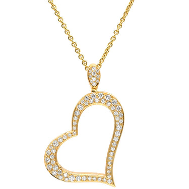ピアジェ PIAGET ライムライト ハートネックレス ダイヤ イエローゴールド K18YG ダイヤモンド ネックレス 750 YG ハートモチーフ パヴェダイヤ