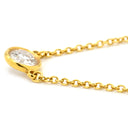 ティファニー Tiffany & Co バイザヤード シングルダイヤモンド ペンダント イエローゴールド K18YG ダイヤモンド ネックレス Au750 T&Co. 1P エルサペレッティ