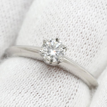 ティファニー Tiffany & Co ソリティア ダイヤリング プラチナシルバー Pt950 ダイヤモンド リング 指輪 T＆Co. 一粒 1P プラチナ 立爪 0.24ct 6.5号