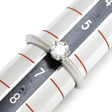ティファニー Tiffany & Co ソリティア ダイヤリング プラチナシルバー Pt950 ダイヤモンド リング 指輪 T＆Co. 一粒 1P プラチナ 立爪 0.24ct 6.5号
