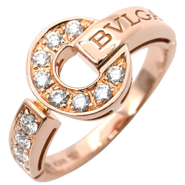 ブルガリ BVLGARI ブルガリブルガリ ダイヤモンド 346209 ピンクゴールド K18PG ダイヤモンド リング 指輪 BVLGARI K18PG Au750 18K 18金 パヴェ 10.5号