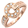 ブルガリ BVLGARI ブルガリブルガリ ダイヤモンド 346209 ピンクゴールド K18PG ダイヤモンド リング 指輪 BVLGARI K18PG Au750 18K 18金 パヴェ 10.5号