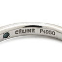 セリーヌ CELINE VS2 ダイヤ プラチナシルバー Pt950 ダイヤモンド リング 指輪 Pt950 ハーフエタニティ サムシングブルー マリッジ ブライダルリング 7号