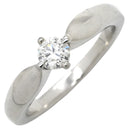 ブルガリ BVLGARI ダイヤモンドリング プラチナシルバー Pt950 ダイヤモンド リング 指輪 Pt 1粒 ダイヤ 0.18ct 6号