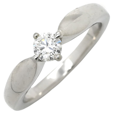 ブルガリ BVLGARI ダイヤモンドリング プラチナシルバー Pt950 ダイヤモンド リング 指輪 Pt 1粒 ダイヤ 0.18ct 6号