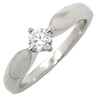 ブルガリ BVLGARI ダイヤモンドリング プラチナシルバー Pt950 ダイヤモンド リング 指輪 Pt 1粒 ダイヤ 0.18ct 6号