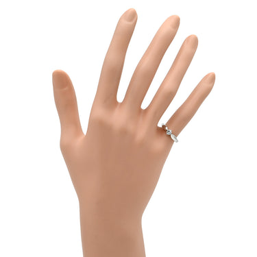 ブルガリ BVLGARI ダイヤモンドリング プラチナシルバー Pt950 ダイヤモンド リング 指輪 Pt 1粒 ダイヤ 0.18ct 6号