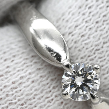 ブルガリ BVLGARI ダイヤモンドリング プラチナシルバー Pt950 ダイヤモンド リング 指輪 Pt 1粒 ダイヤ 0.18ct 6号