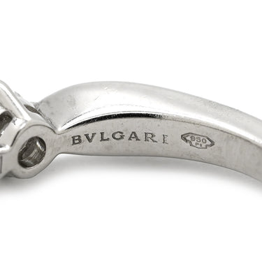 ブルガリ BVLGARI ダイヤモンドリング プラチナシルバー Pt950 ダイヤモンド リング 指輪 Pt 1粒 ダイヤ 0.18ct 6号