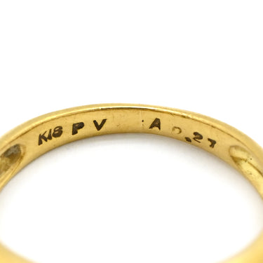 ポンテヴェキオ Ponte Vecchio 0.27ct サファイア イエローゴールド×ブルー K18YG サファイア リング 指輪 Au750 18K 18金 オーバルカット 覆輪留め 甲丸 8号